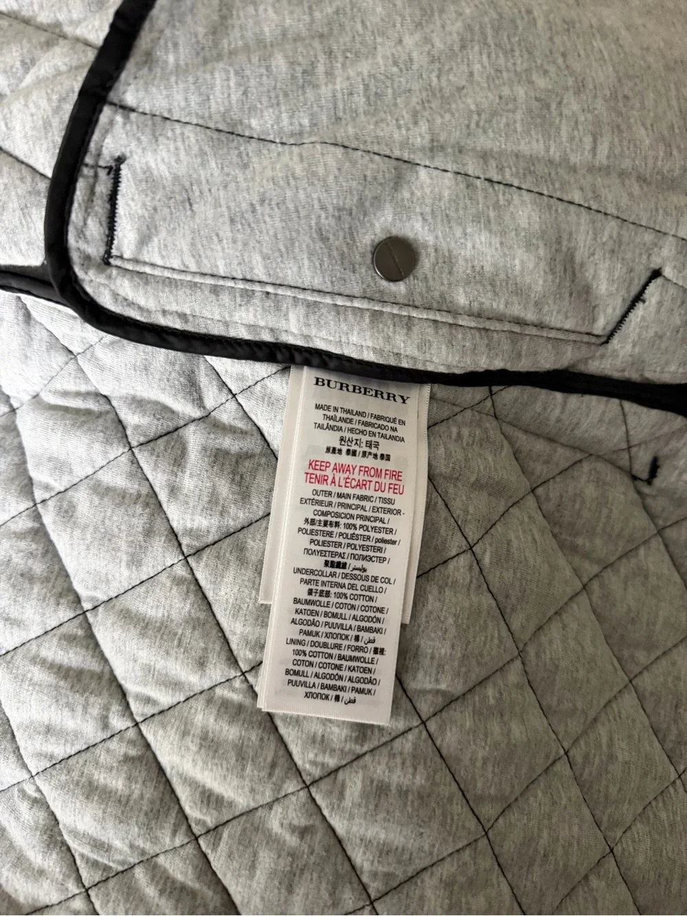 Black Quilted Jacket BURBERRY size 14Y